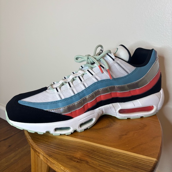 👽 Nike Air Max 95 "Alien" - White Cerulean Coral - Men's Size 14 🚀 - Picture 9 of 12